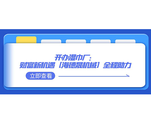 開辦濕巾廠：財富新機遇，【海德晟機械】全程助力